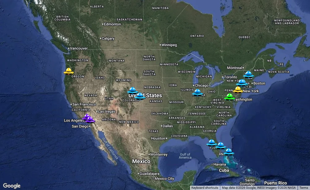 Real-Time UFO Sightings Map
